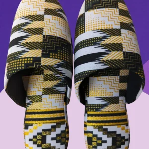 Large | Print Mix Slippers 2023AW-L05 lamé
