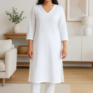 Nira White long white coord set for women